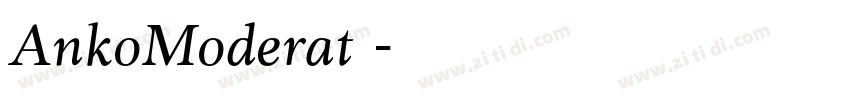 AnkoModerat 字体转换